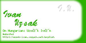 ivan uzsak business card